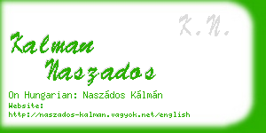 kalman naszados business card
