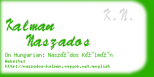 kalman naszados business card